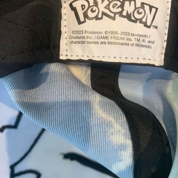 Pokémon Picachu SnapBack Hat Tie-Dye Yellow Black‎ 23”+Circumference Men 1 Sz FM - Picture 4 of 6